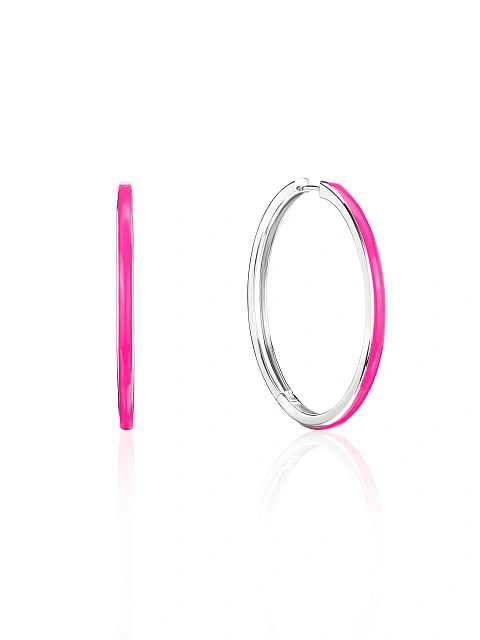 Medium white gold hoops with Tutti Frutti-colored enamel, 1