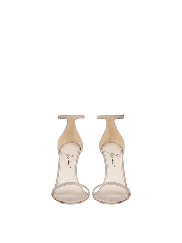 Powder Suede Heeled Sandals, 2