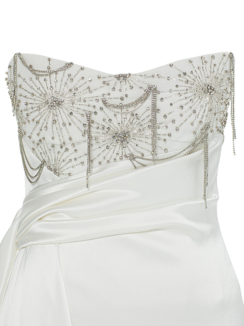 White maxi dress with embroidery, 3