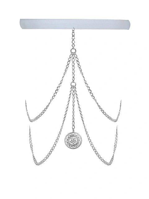 Rubber & Silver Chain Garter, 1