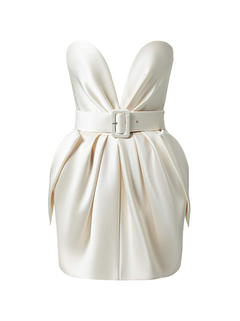 Milk‑colored mini dress, 1