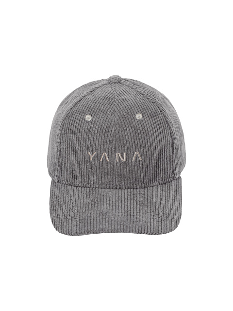 Light grey corduroy cap with Yana embroidery, 2 Light grey corduroy cap with Yana embroidery, 2