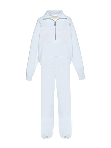White YANA Embroidery Cotton Tracksuit, 2