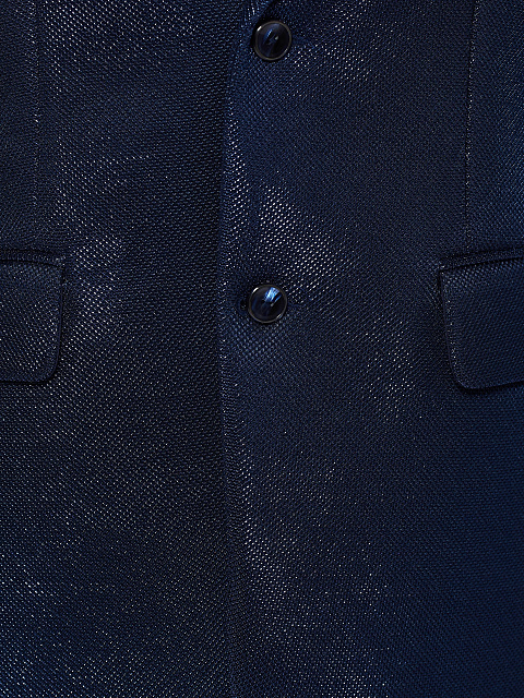 Dark blue single-breasted jacket with lurex, 4 Dark blue single-breasted jacket with lurex, 4