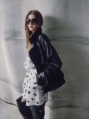 Printed chiffon mini dress, 2