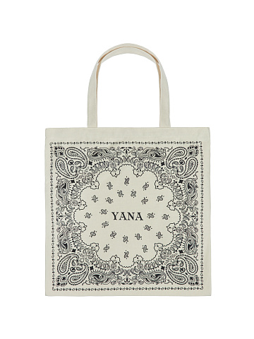 Black Paisley Printed Shopper Bag, 1