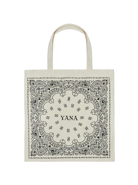 Black Paisley Printed Shopper Bag, 1