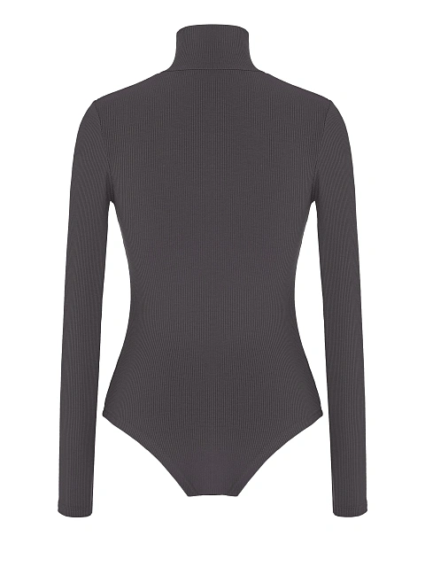 Grey Cotton Turtleneck Bodysuit, 2 Grey Cotton Turtleneck Bodysuit, 2