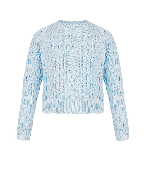 Kids Blue Cable Knit Cotton Mix Sweater, 1 Kids Blue Cable Knit Cotton Mix Sweater, 1