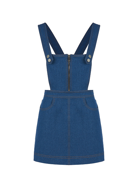 Blue Denim Suspender Skirt, 1 Blue Denim Suspender Skirt, 1