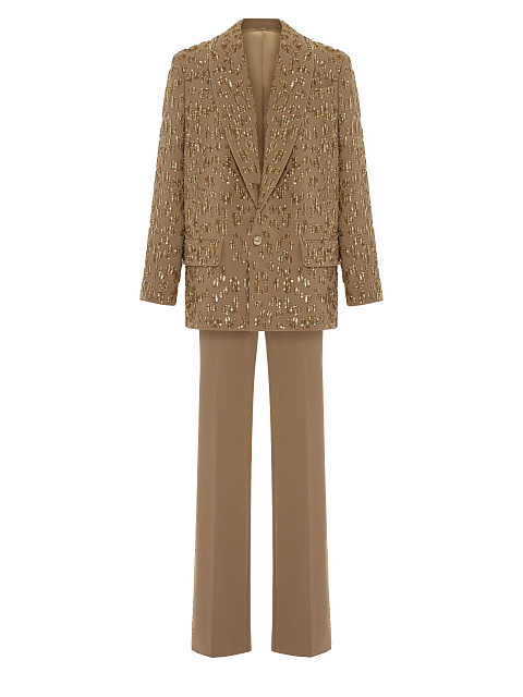 Brown Sequins Pant Suit, 3 Brown Sequins Pant Suit, 3
