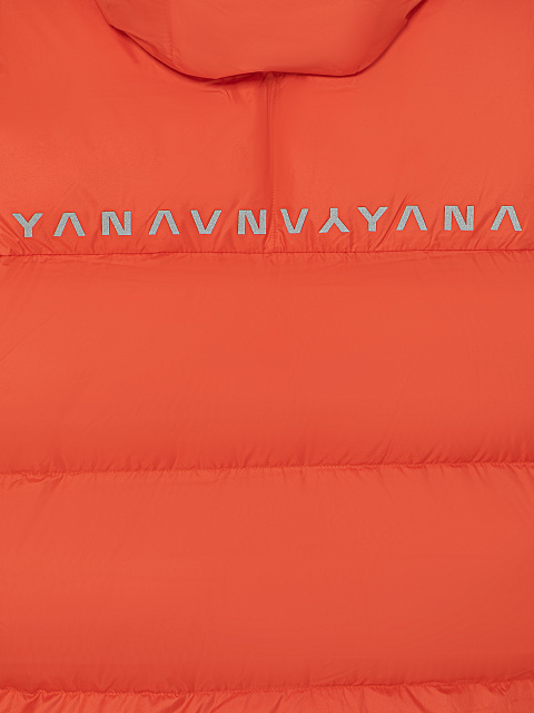 Red Unisex Hooded Puffer Jacket, 4