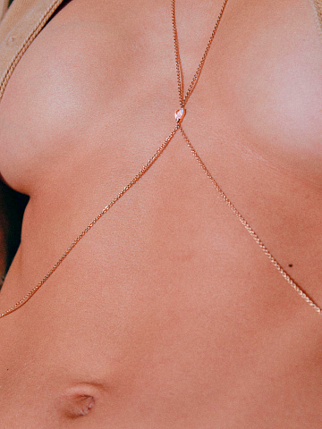 Rose Gold, Pear-cut Topaz & Sapphire Body Chain, 2