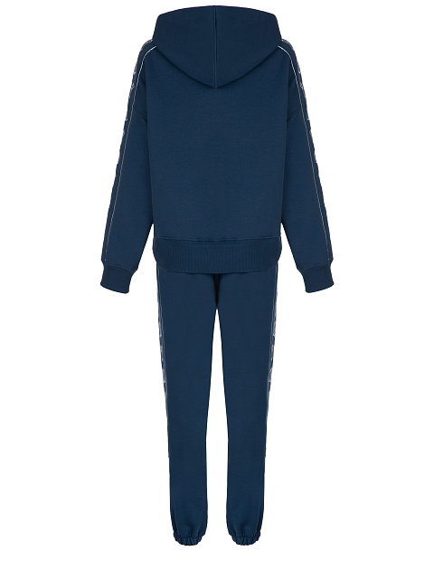 Dark Blue Jersey Set With White Embroidery, 2