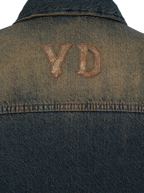 Blue & Beige Beaded Denim Jacket, 5 Blue & Beige Beaded Denim Jacket, 5