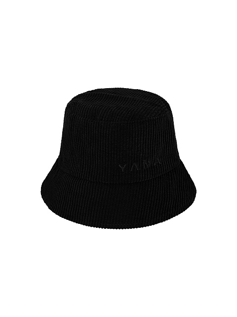 Black Embroidery Corduroy Bucket Hat, 1 Black Embroidery Corduroy Bucket Hat, 1