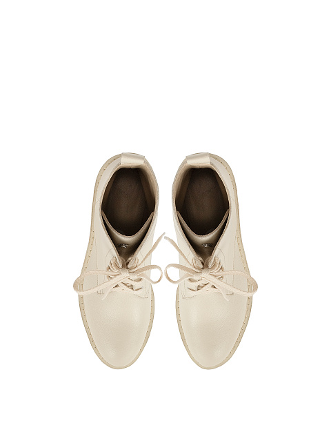 Ivory Leather Boots, 4