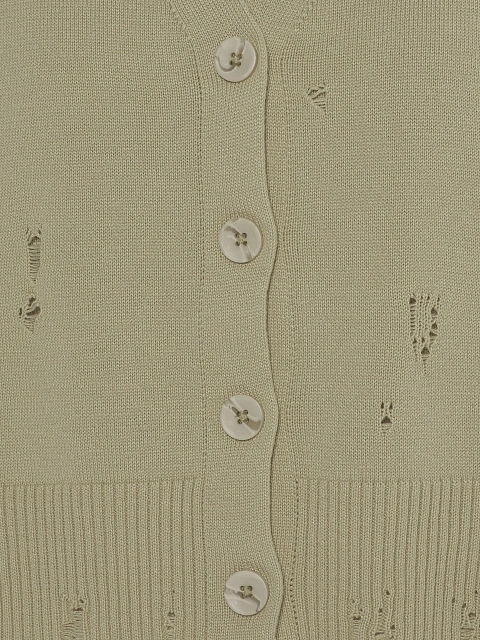 Khaki Knitted Cardigan, Top & Pants Set, 6 Khaki Knitted Cardigan, Top & Pants Set, 6