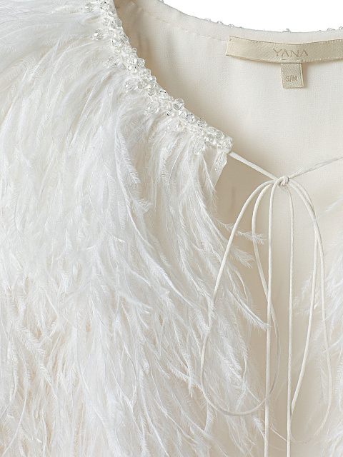 White feather jacket , 3 White feather jacket , 3