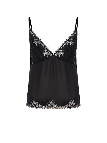 Black lace‑trim top, 1