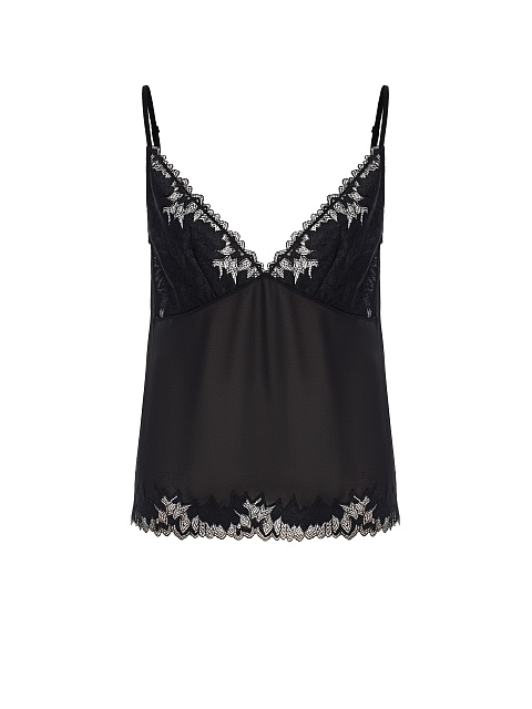 Black lace‑trim top, 1
