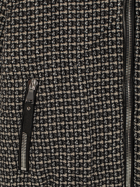 Black Check Wool Bomber Jacket, 3 Black Check Wool Bomber Jacket, 3