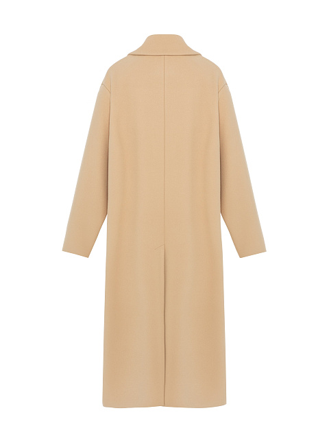Voluminous Beige Single-breasted Coat, 2
