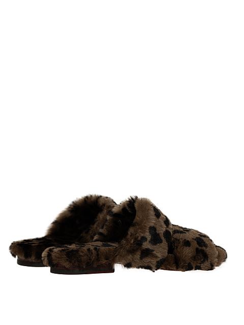 Leopard Shearling Mules, 3