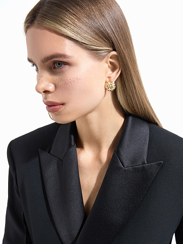 Dragon stud earrings in yellow gold, 2