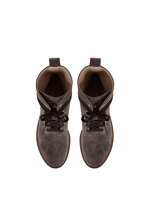 Grey & Brown Suede Boots, 4