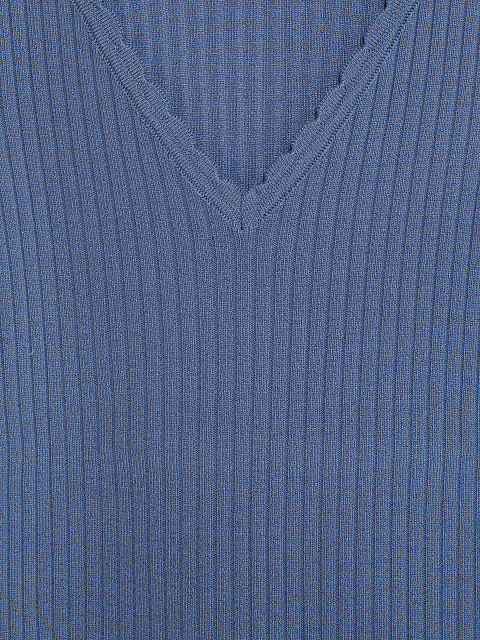 Blue Knitted Noodle Top, 3 Blue Knitted Noodle Top, 3