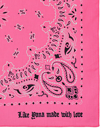Pink Cotton Paisley Printed Bandana, 2