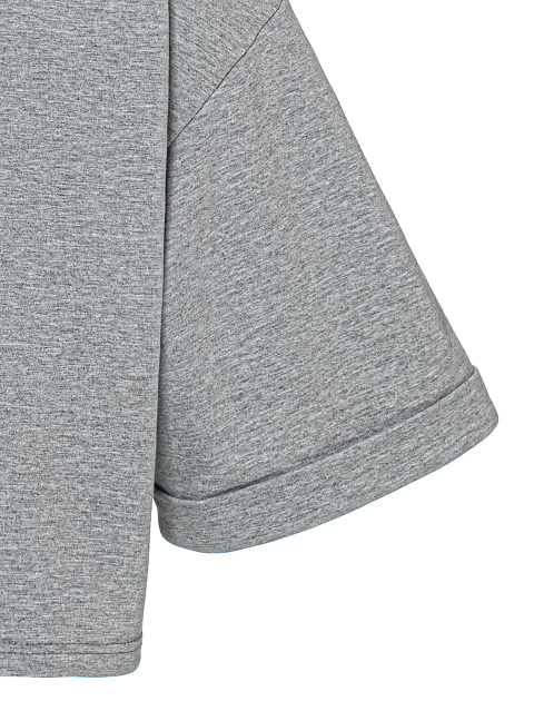 Light grey cropped T-shirt with knot, 3 Light grey cropped T-shirt with knot, 3