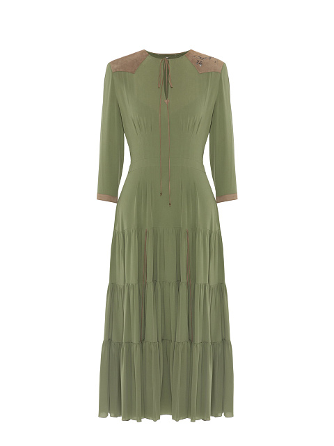 Green Chiffon Midi Dress, 1 Green Chiffon Midi Dress, 1