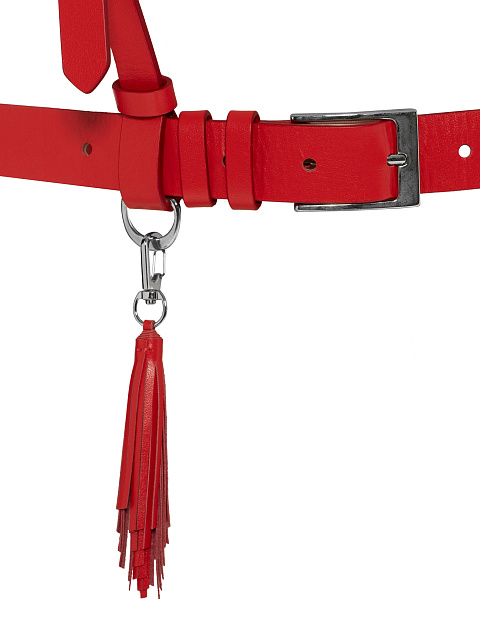 Red leather harness belt, 3 Red leather harness belt, 3