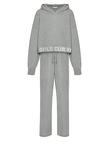 Grey "Hot Girls Club" Jersey Suit, 1