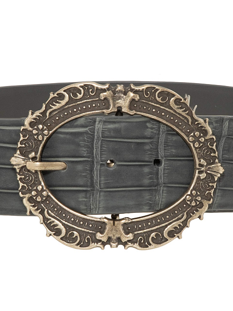 Grey crocodile leather belt, 3
