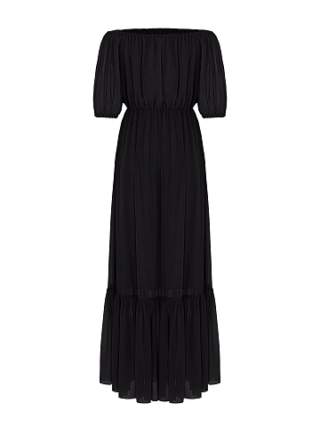Black Off Shoulder Maxi Dress, 2