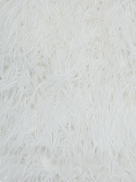 White bodysuit with feathers, 3