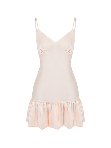 Light Pink Ruffle Mini Dress, 1