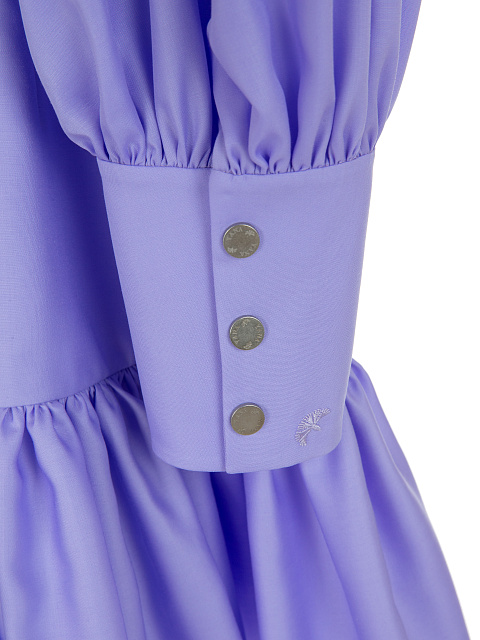 Lilac Cotton Shirt Mini Dress, 4