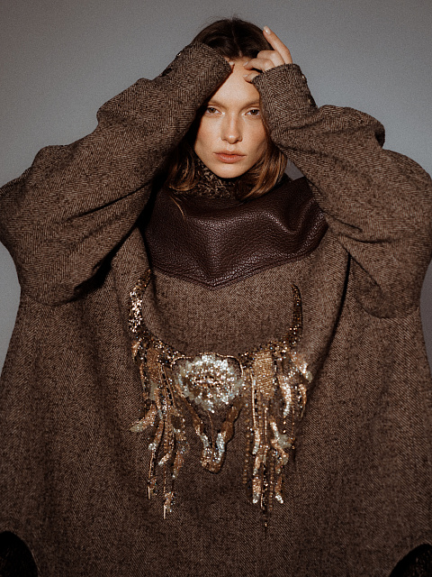 Brown Wool & Astrakhan Fur Jacket, 6 Brown Wool & Astrakhan Fur Jacket, 6