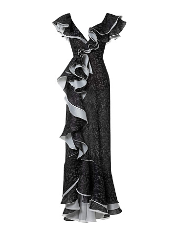 Chiffon maxi dress, 1