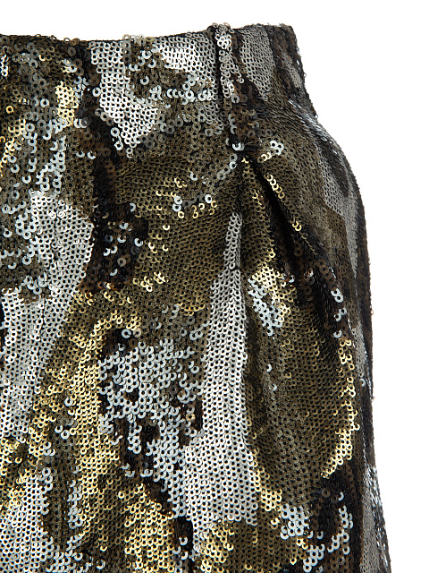 Khaki Sequined Shorts, 3