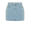 Голубая юбка-мини из денима