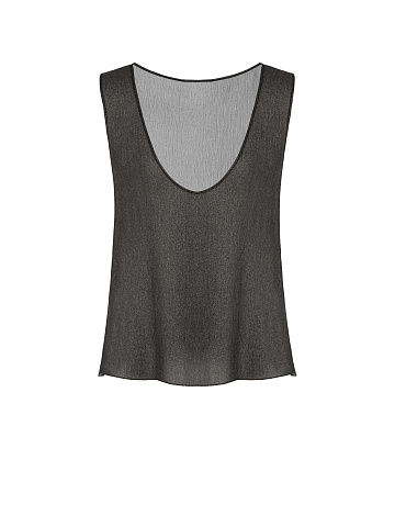 Silver chiffon top, 1