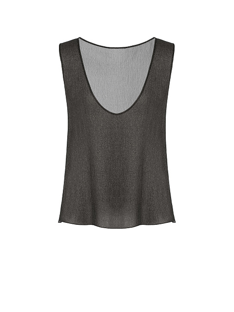 Silver chiffon top, 1