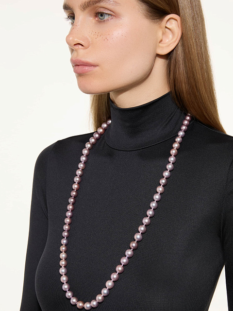 Lavender pearl necklace, 2