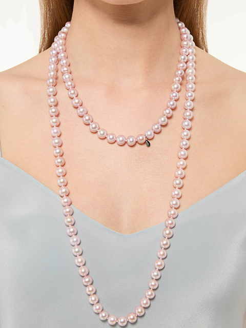 Light lavender pearl necklace, 3