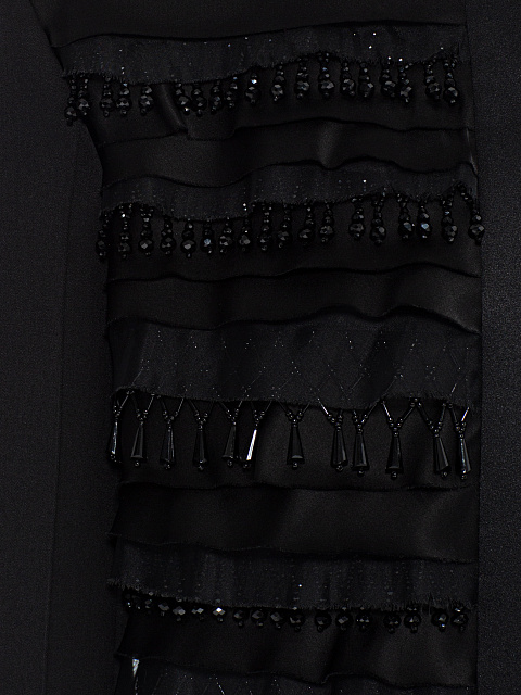 Black suit with jacket and midi skirt, 4